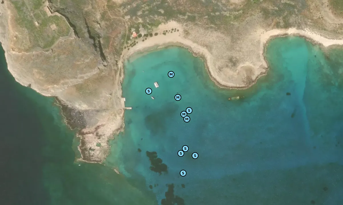 Satelite image of Dimitros shipwreck
