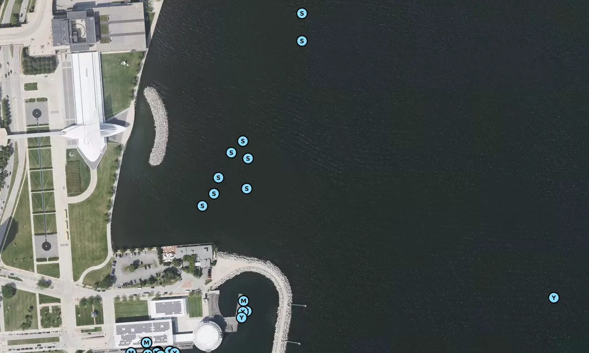 Satelite image of Discovery World Veterans Park