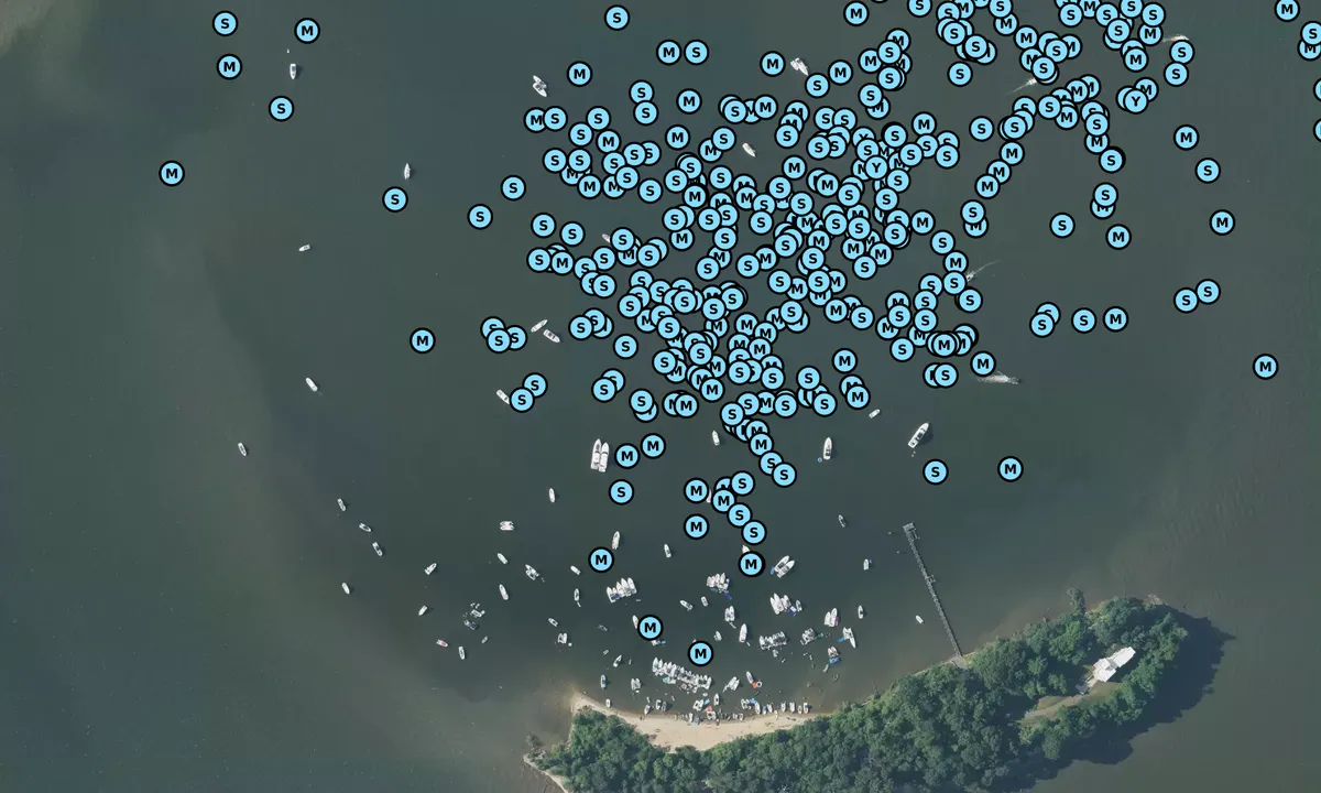 Satelite image of Dobbins Island - Lake Shore