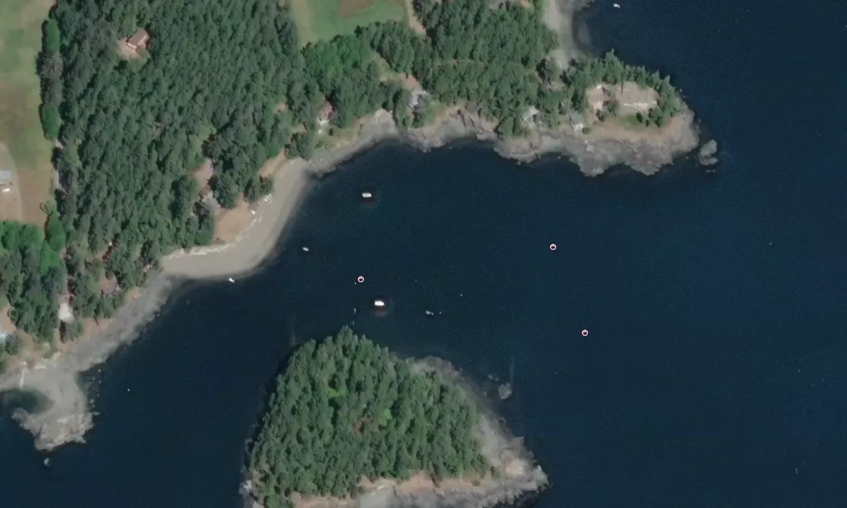 Flyfoto av Doe Island