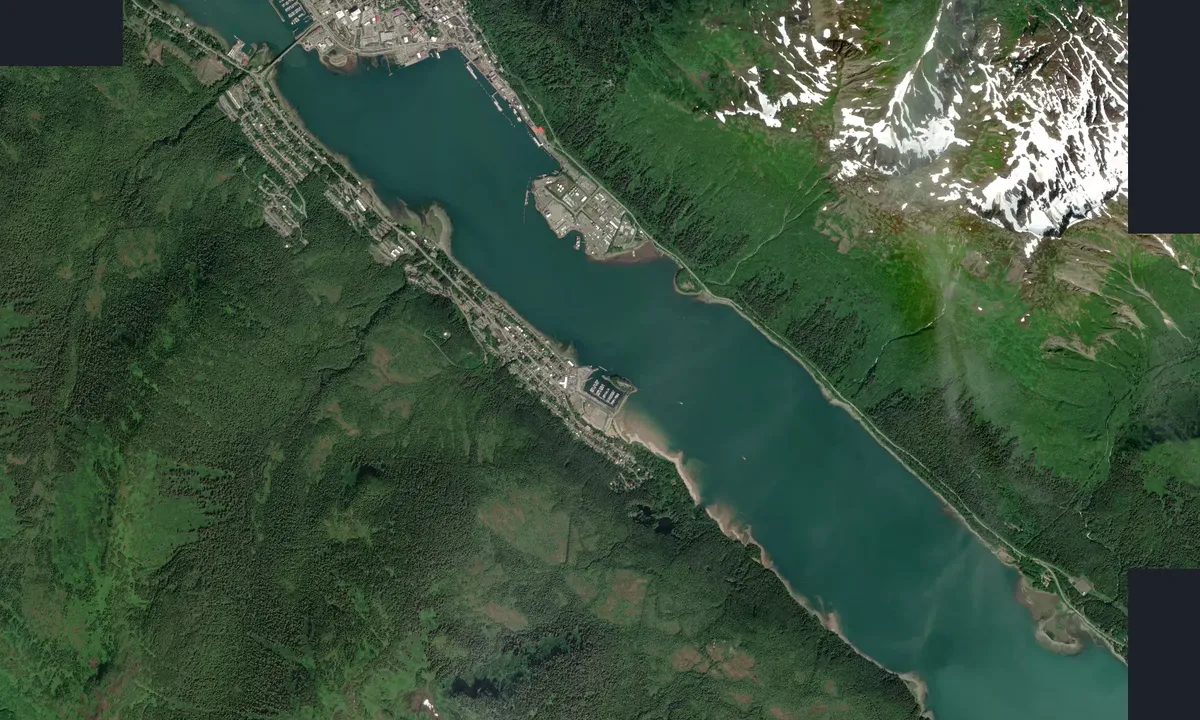 Flyfoto av Douglas Harbor