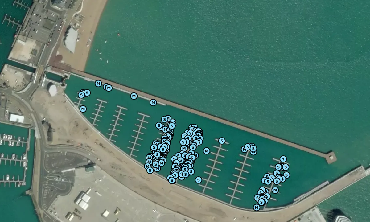 Satelite image of Dover Marina