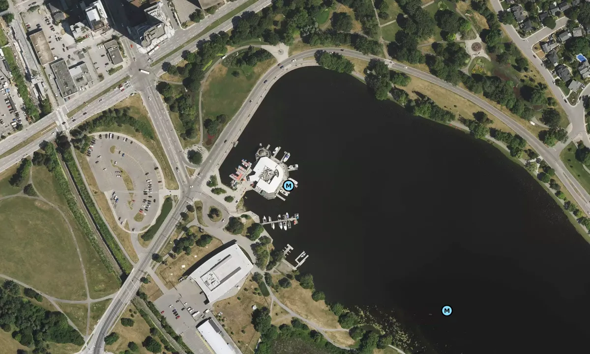 Satelite image of Dow's Lake Pavillon Marina