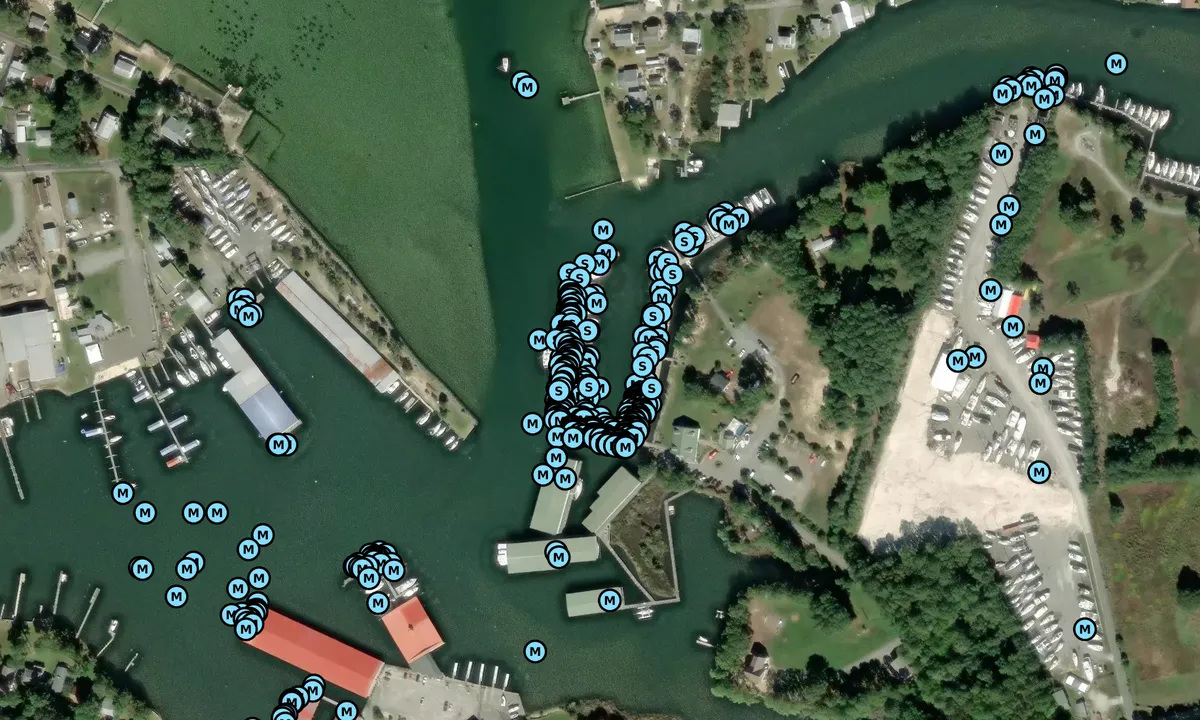 Satelite image of Dozier's Regatta Point Yachting Center