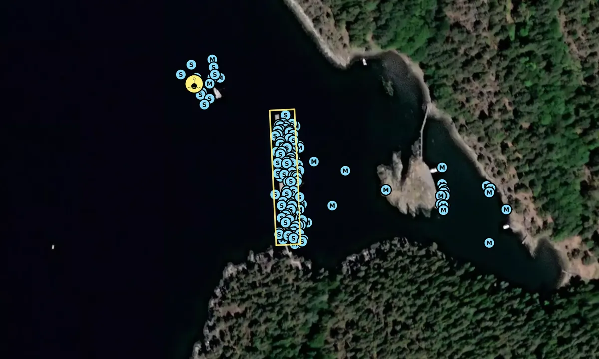 Satelite image of Dragsund - flytebrygge