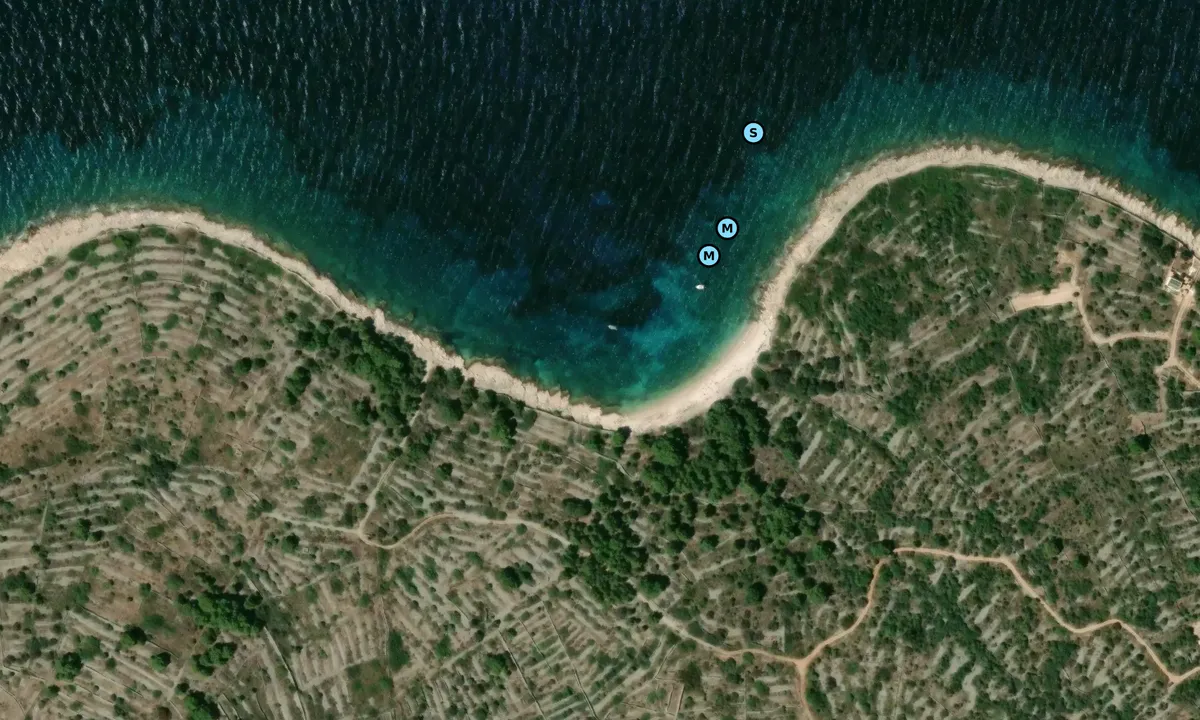 Satelite image of Drvenik Mali - NW