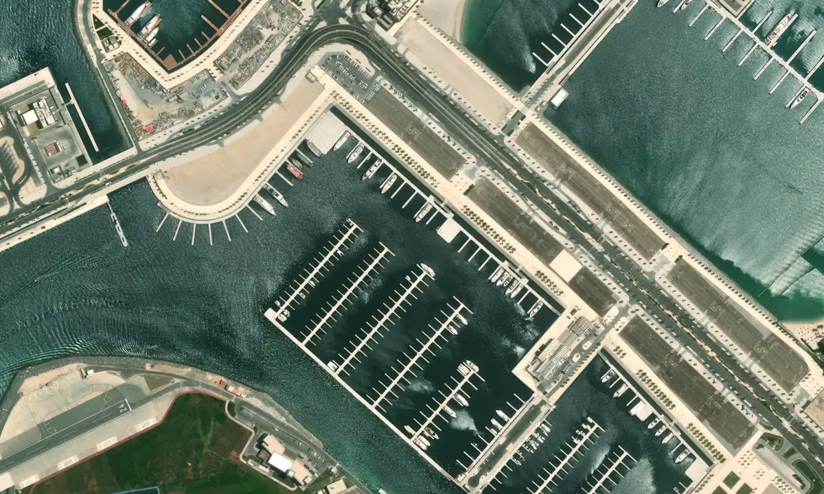 Flyfoto av Dubai Habour Marina