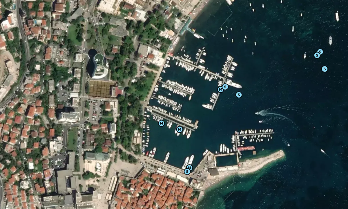 Satelite image of Dukley Marina Budva
