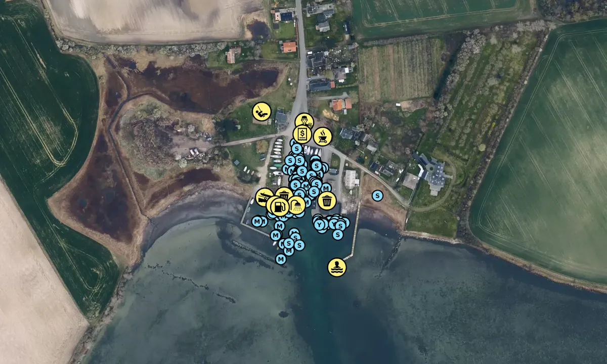 Satelite image of Dybvig Havn - Fejø