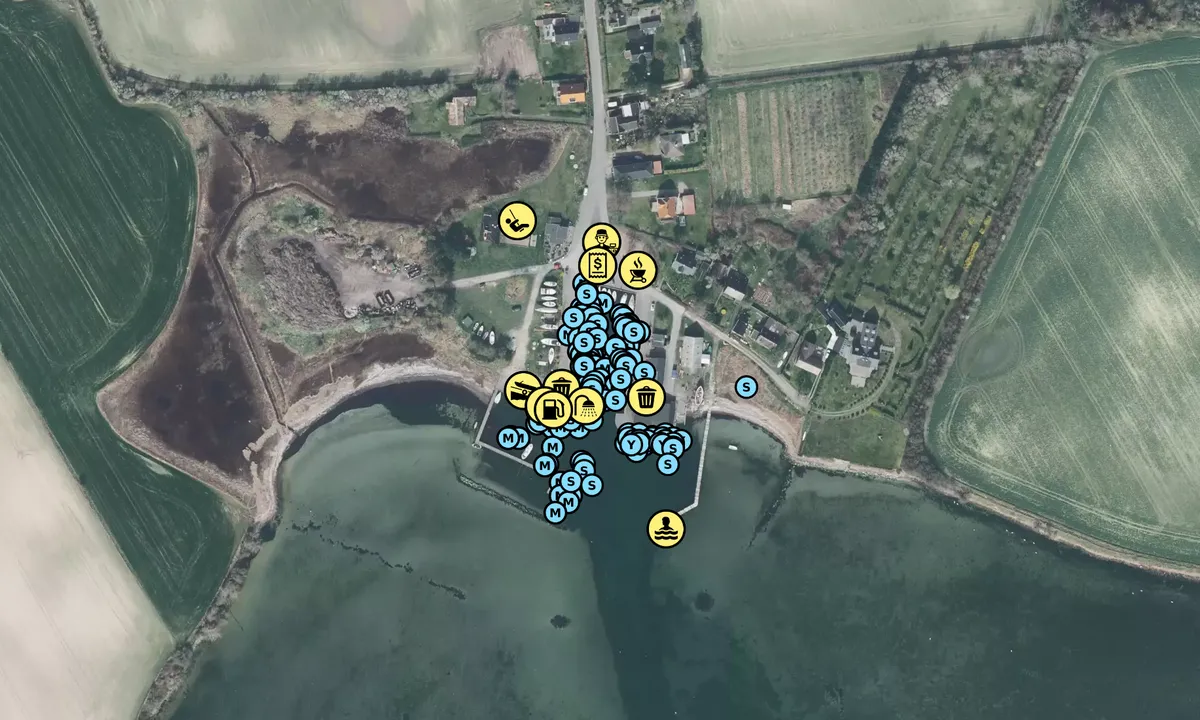 Satelite image of Dybvig Havn - Fejø