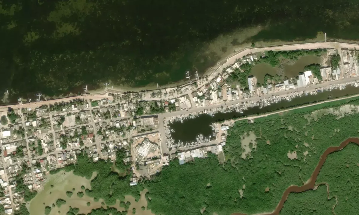 Satelite image of Dzilam de Bravo