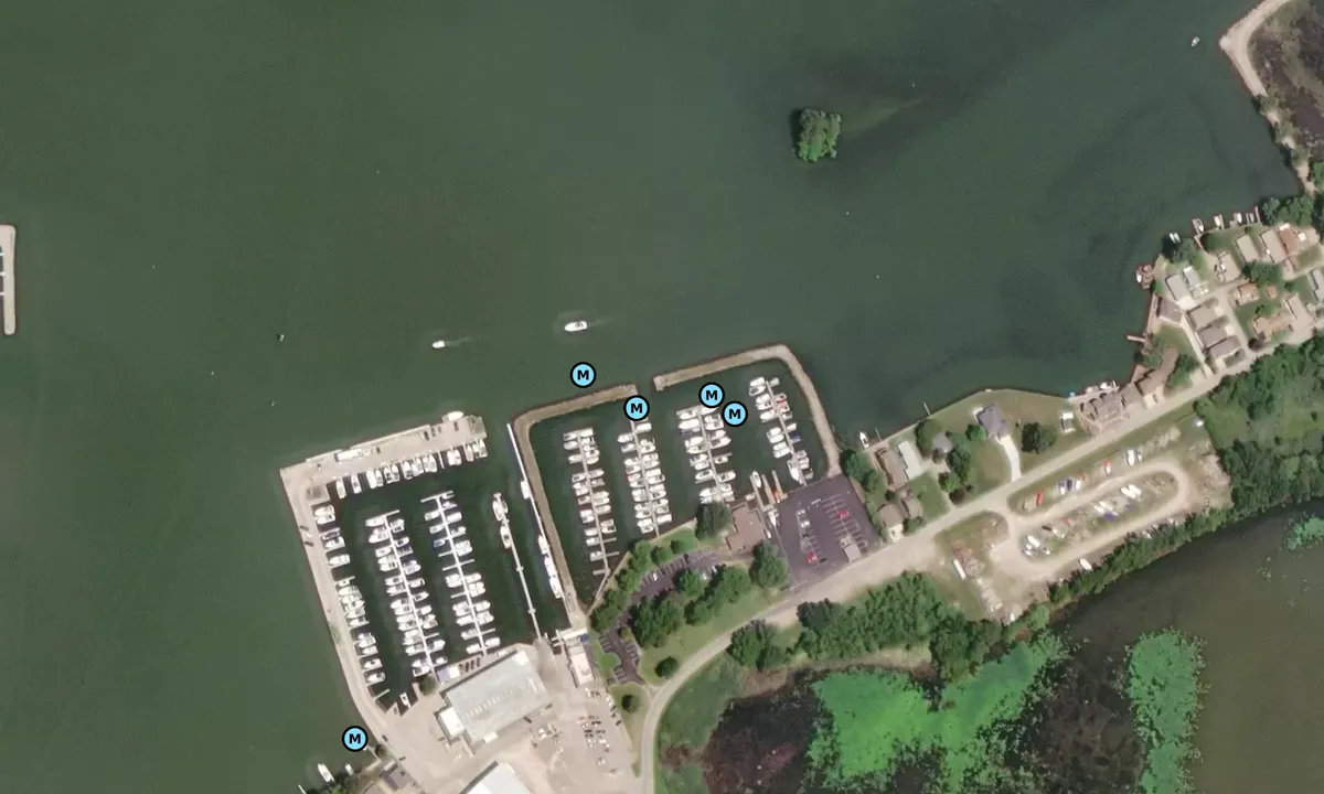 Satelite image of East Harbor State Park Marina - Ottawa