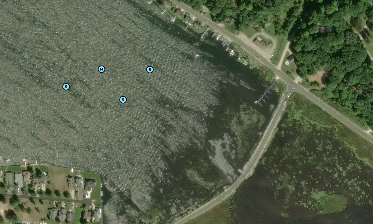 Satelite image of East Lake Pentwater