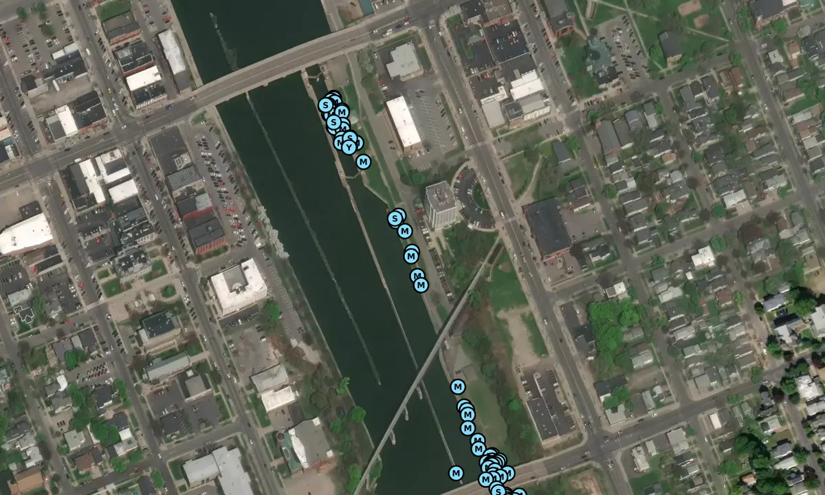 Satelite image of East Wall South of Lock 8