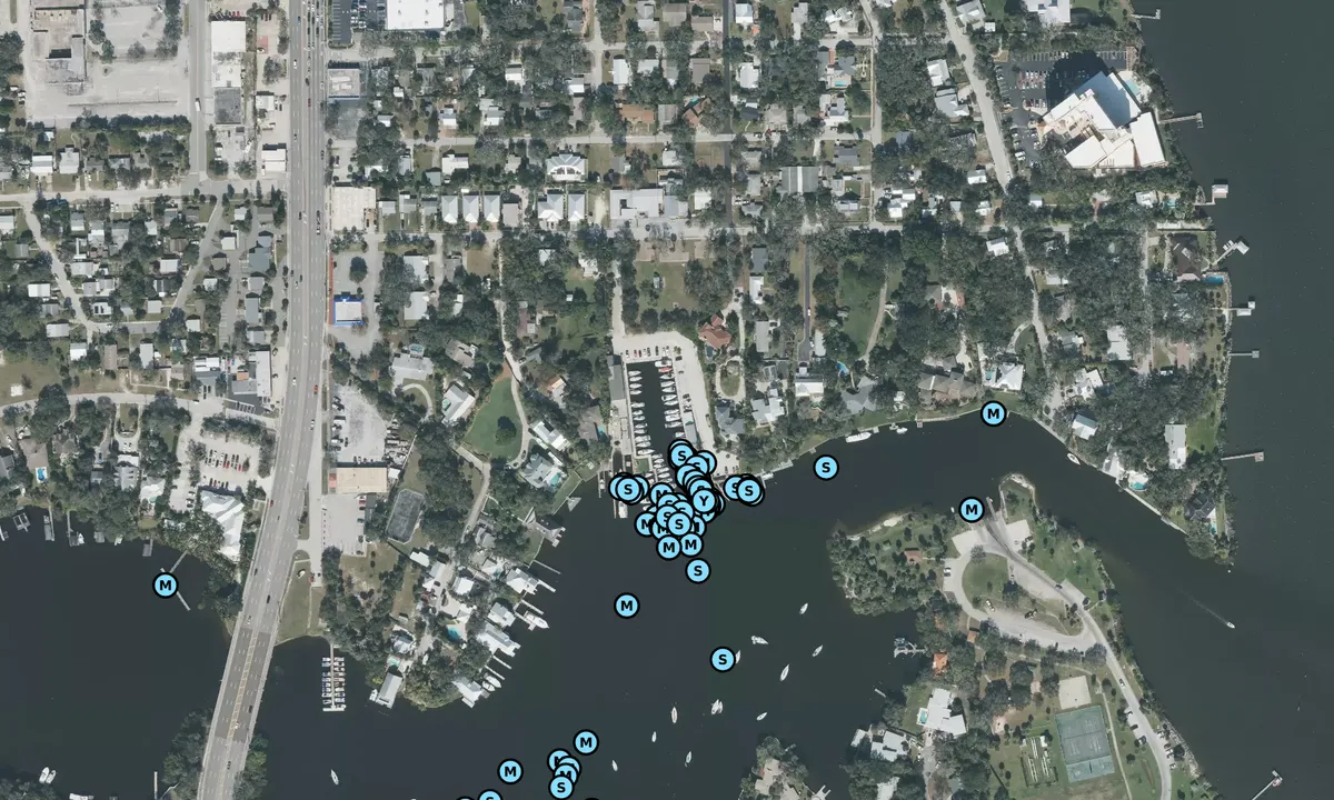 Satelite image of Eau Gallie Yacht Basin - Melbourne