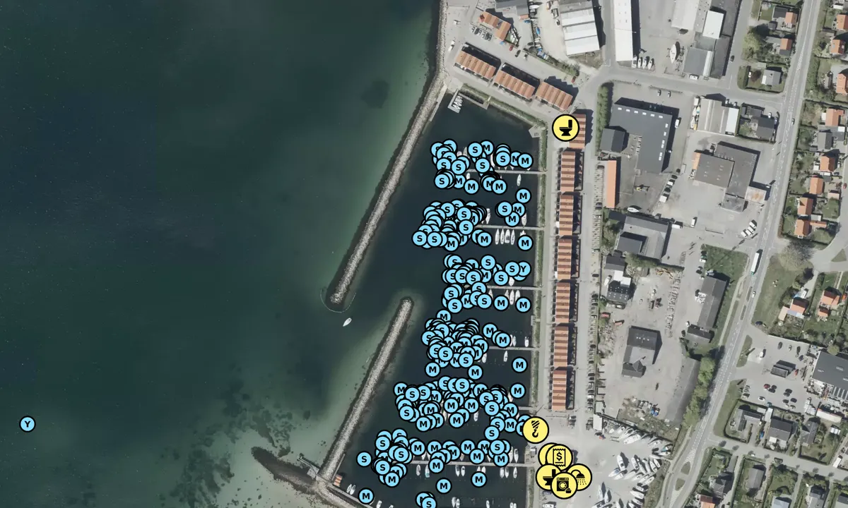 Satelite image of Ebeltoft Skudehavn