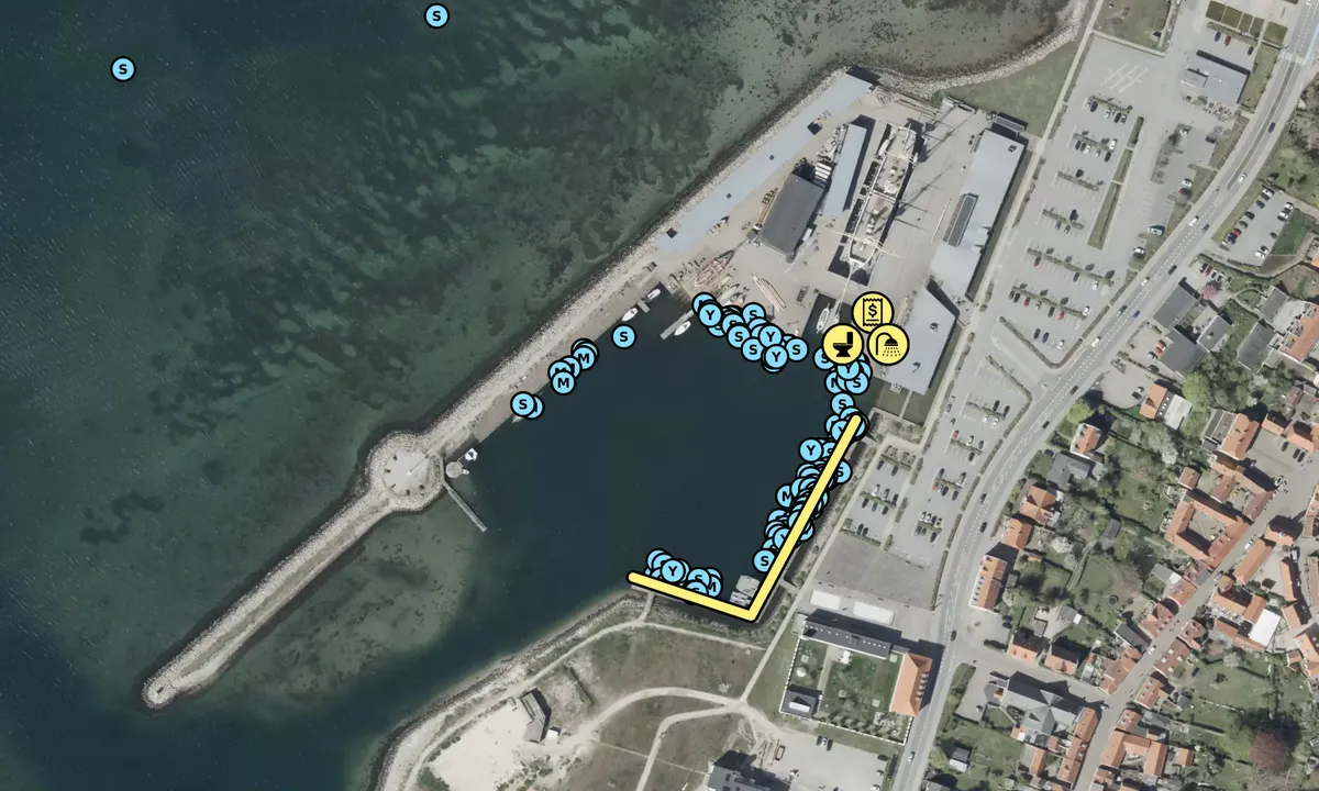 Satelite image of Ebeltoft Trafik- og Lystbådehavn