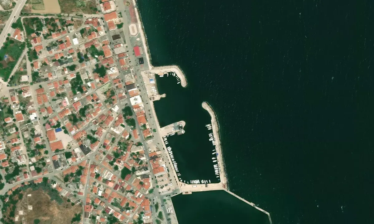 Satelite image of Eceabat Harbour