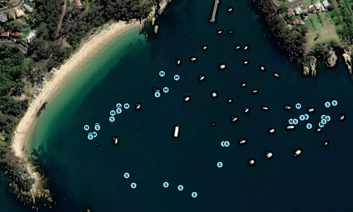 Satelite image of Eden (outside mooring field)