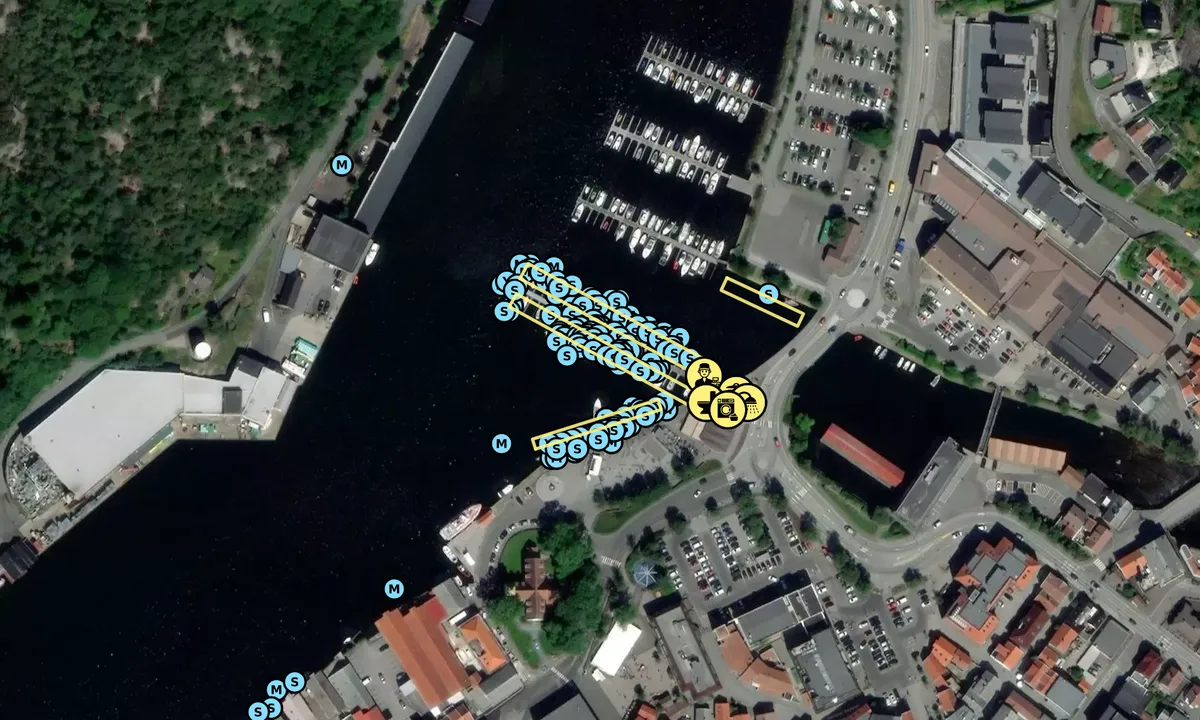 Satelite image of Egersund Gjestehavn