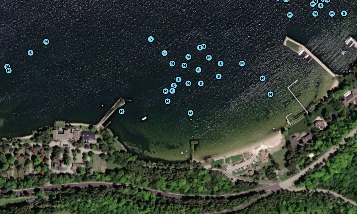 Satelite image of Egg Harbor Beach