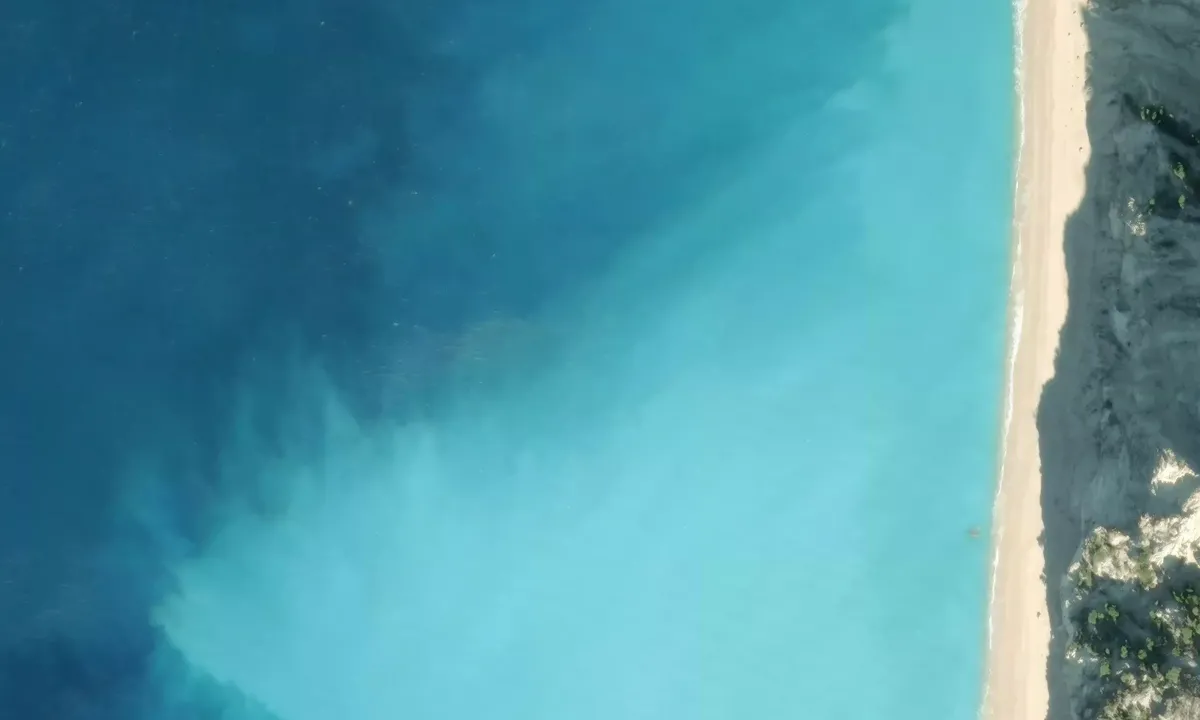 Satelite image of Egremni Beach