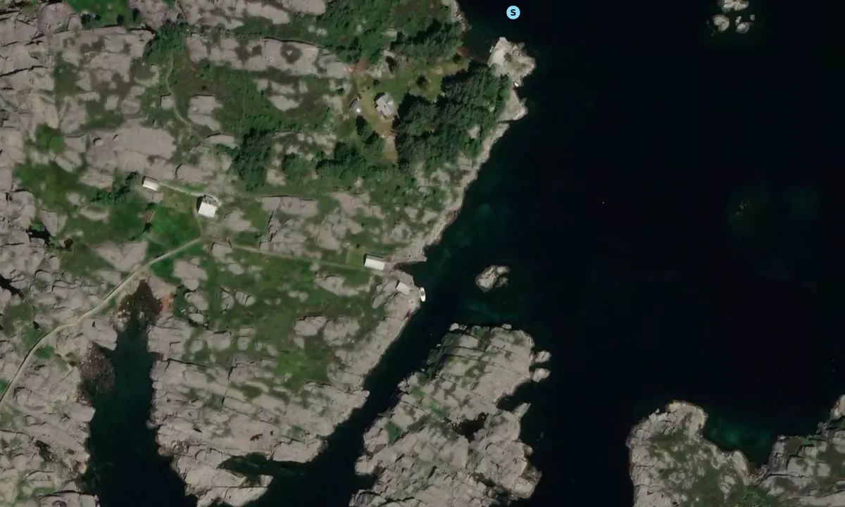 Satelite image of Eigerøya fyr