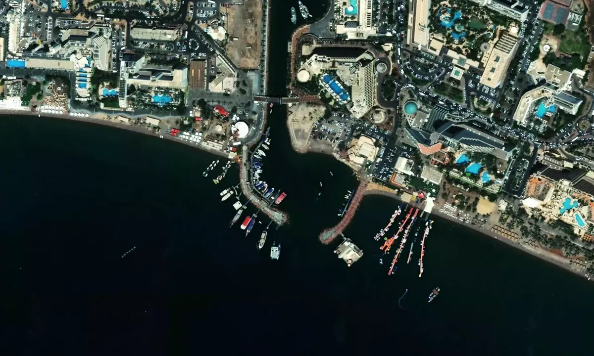 Satelite image of Eilat Marina