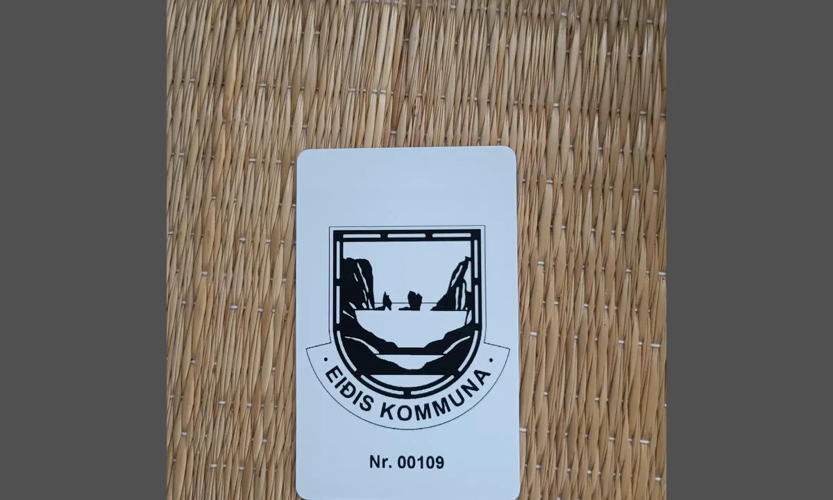 Eioi Harbour: Strøm kort.  Nykjøpt av kortet kr 50 dkk.  Påfylling av kortet gjøres på strømautonmaten på kaien.