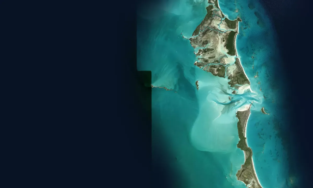 Flyfoto av Elbow Cay
