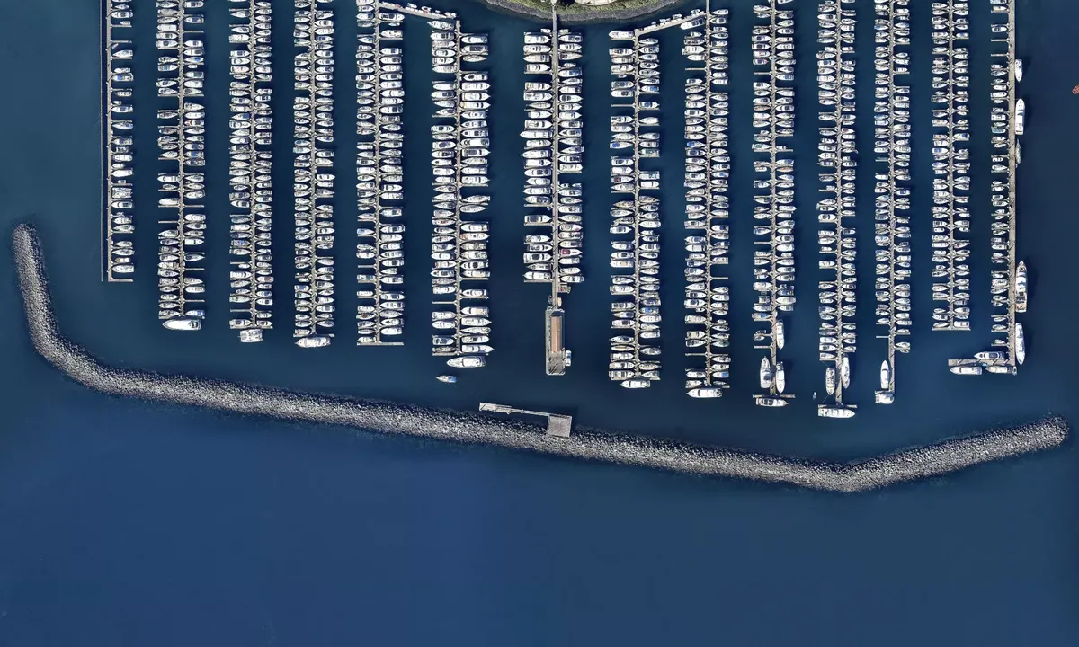 Flyfoto av Elliott Bay Marina