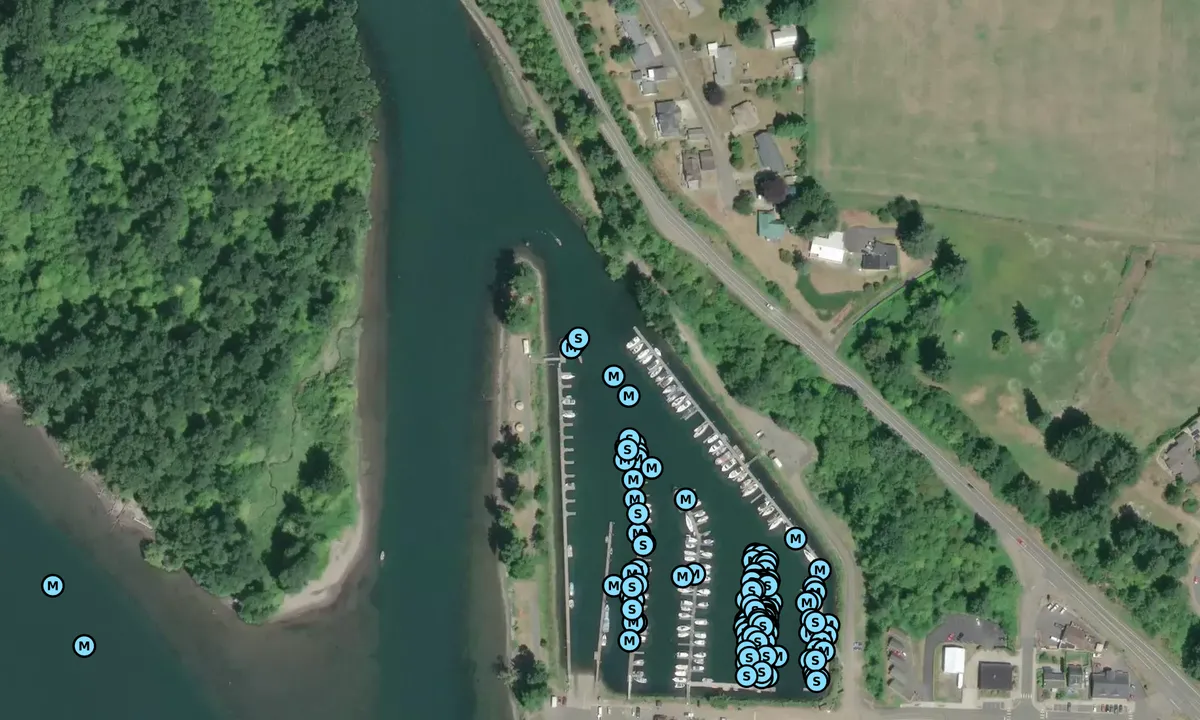 Satelite image of Elochoman Slough Marina - Wahkiakum