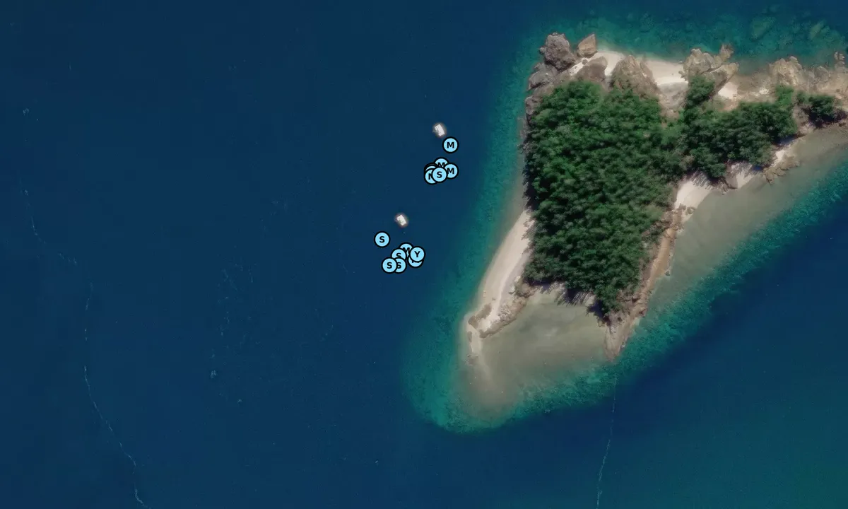 Satelite image of Esk Island Reef