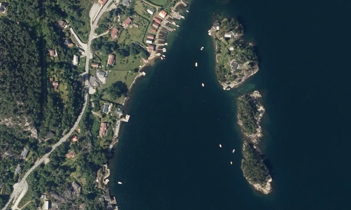 Flyfoto av Eskelandsholmane