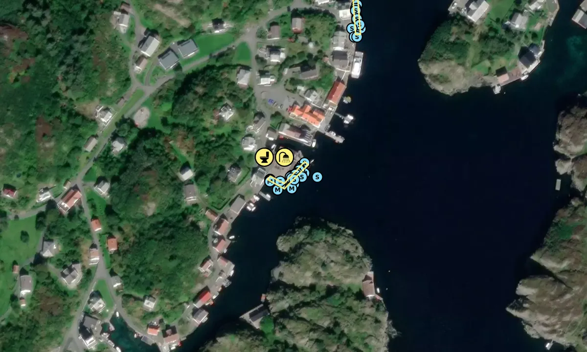Flyfoto av Espevær Gjestehavn
