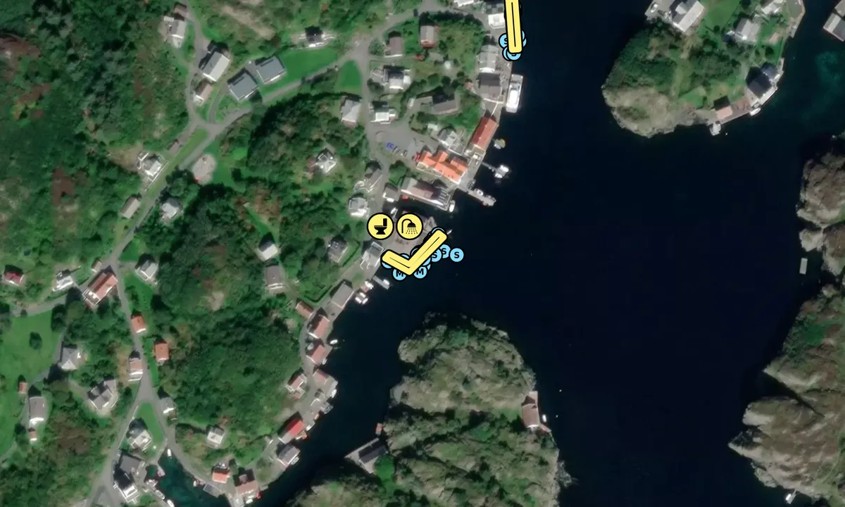 Satelite image of Espevær Gjestehavn