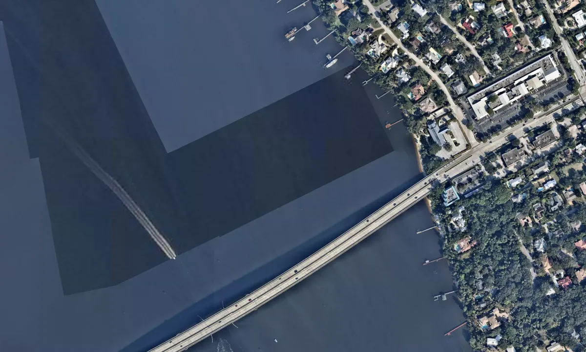 Flyfoto av Evans Crary bridge anchorage