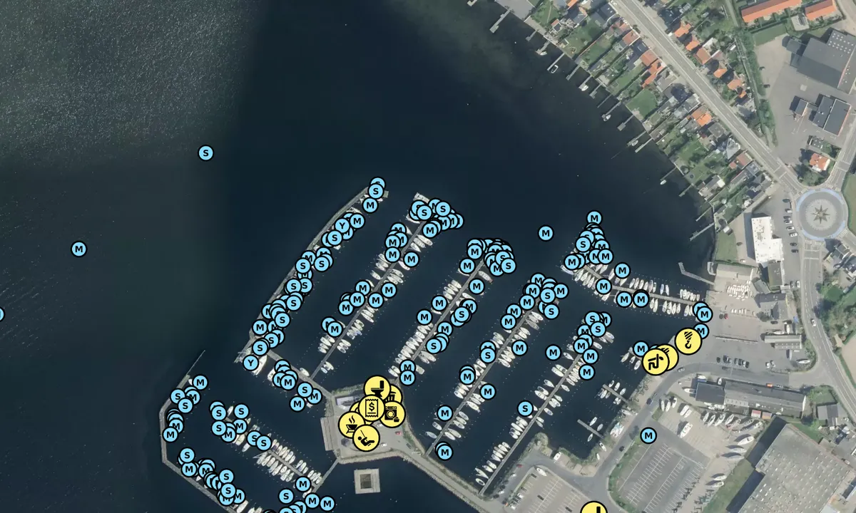 Satelite image of Fåborg Lystbådehavn