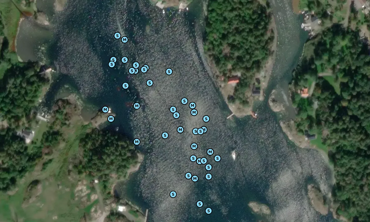 Satelite image of Færvikilen