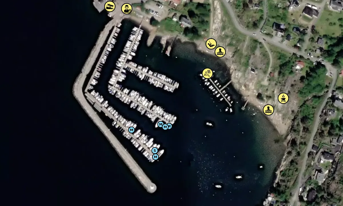 Satelite image of Fagerstrand Båtforening