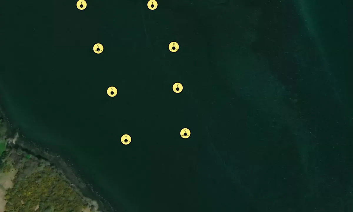 Satelite image of Fahy bay anchorage