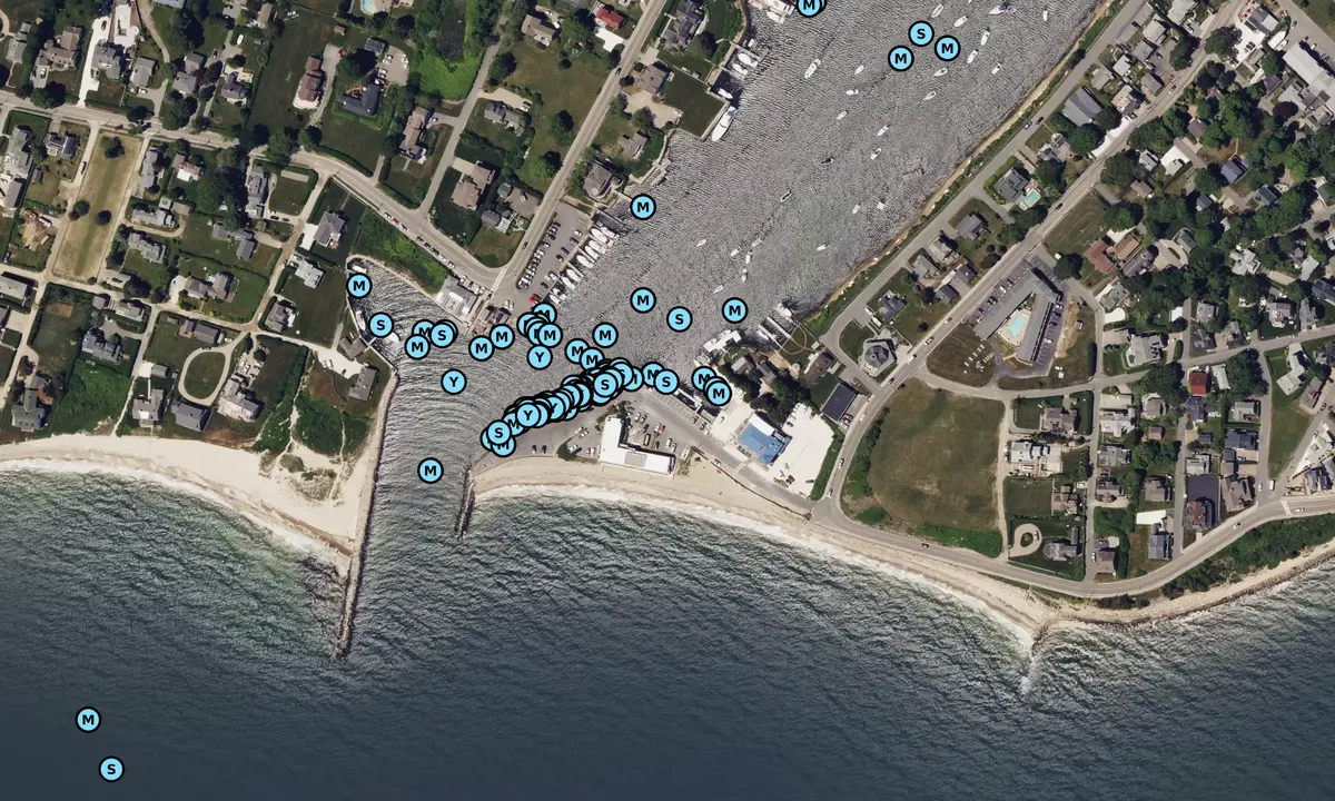 Satelite image of Falmouth Yacht Club