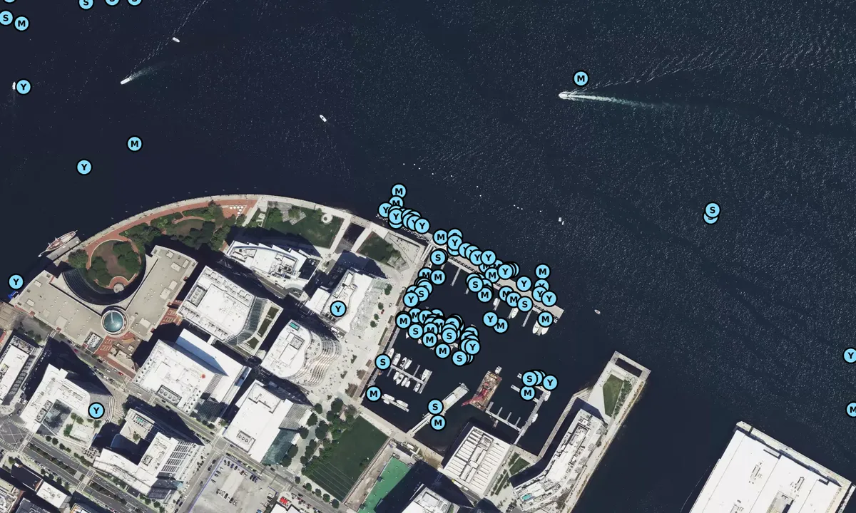 Satelite image of Fan Pier Marina - Boston