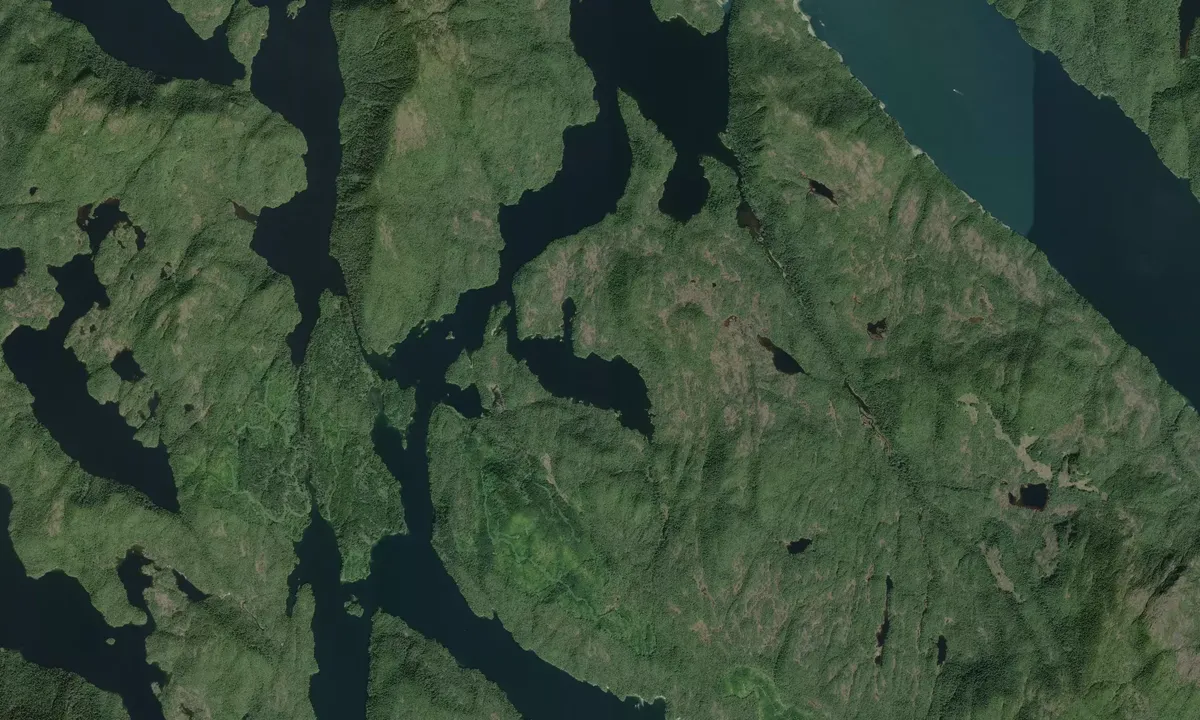 Flyfoto av Farrant Island Lagoon