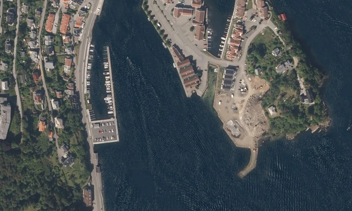 Flyfoto av Farsund Gjestehavn - Gåsholmen