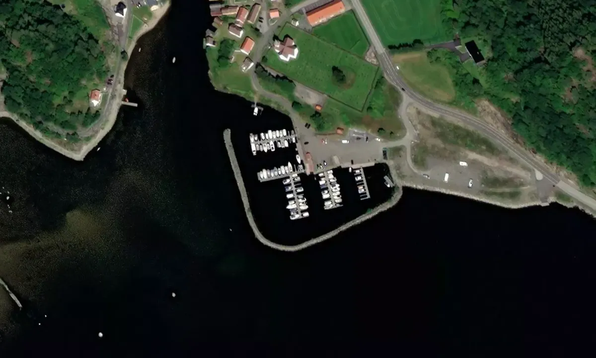 Satelite image of Feda Småbåthavn