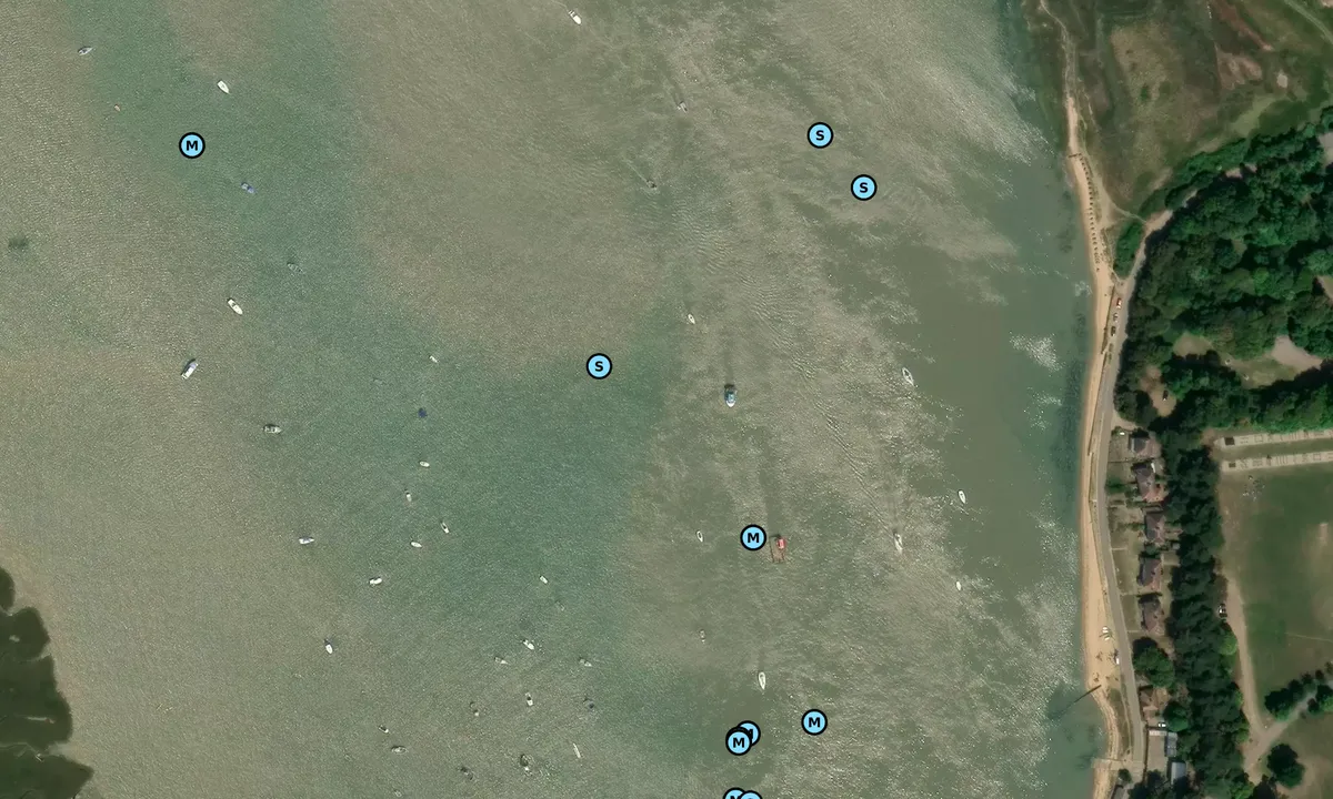 Satelite image of Felixstowe Ferry