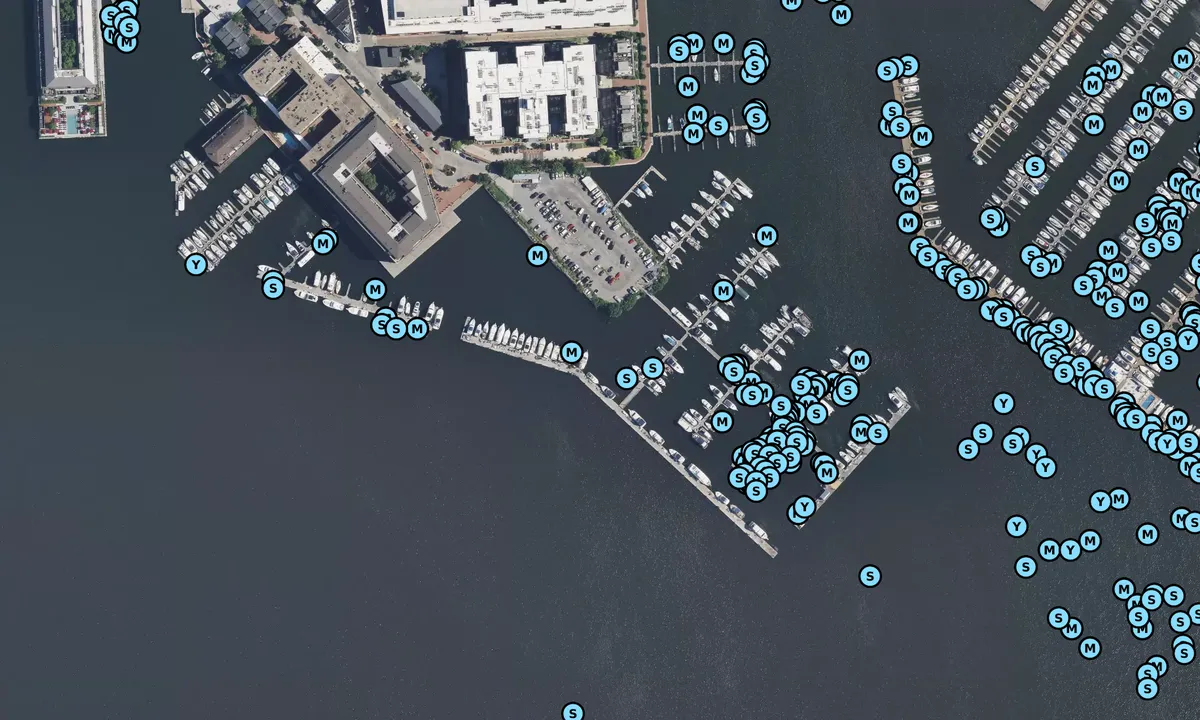 Satelite image of Fells Point Yacht Club