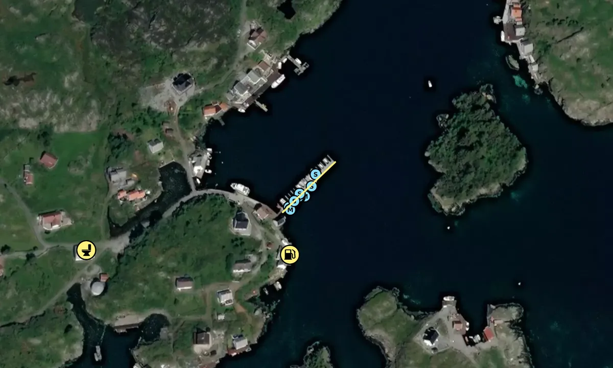Satelite image of Feøy Gjestehavn