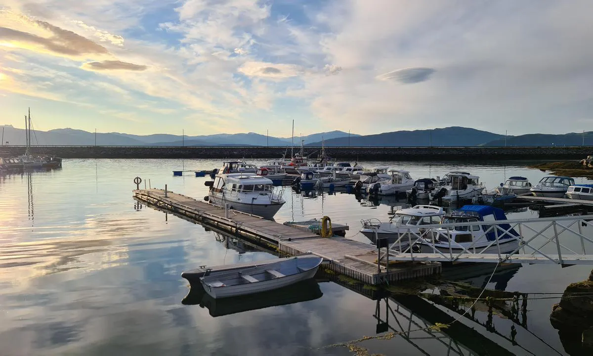 Finnlandsnes småbåthavn: God plass på flytebrygge